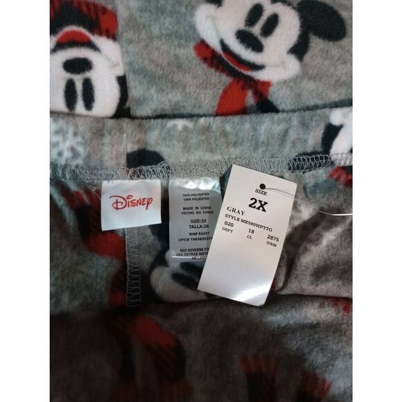 Disney Pants Ladies 2x Mickey Mouse Lounge Fuzzy Snow Winter‎ - Picture 5 of 7